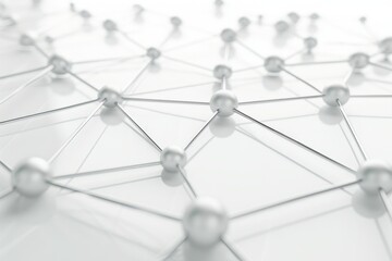 Abstract image of a network of interconnected spheres.