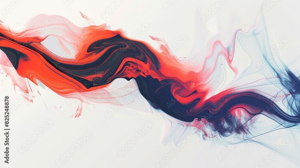 Poster an abstract minimalistic white background with a bit of color