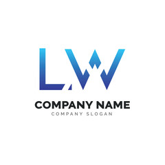 Letter LW logo design, vector logo design 