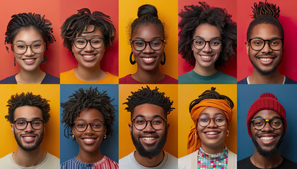 A diverse group of young people smiling. Generated by AI