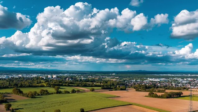 Hyperlapse vue a&eacute;rienne panoramique