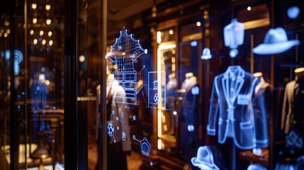 Obraz premium A display case filled with an assortment of clothing items neatly arranged for easy visibility.