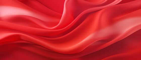 Bright Red Silk Abstract Background