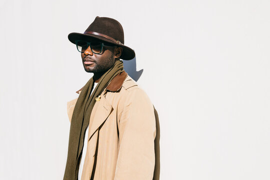 Fashionable African American man in stylish attire