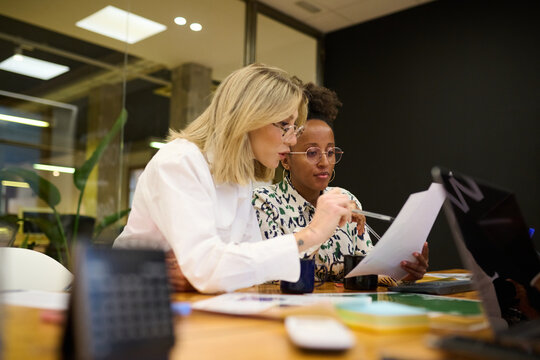 professional women reviewing documents 
