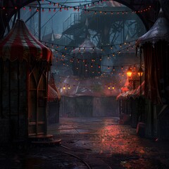 game art dark circus background