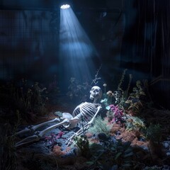 Enlightened Remains. Skeleton's Organic Revelation