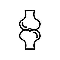 Bone line icon. Human organ icon. Anatomy icon isolated on white background. Transparent background, minimalist symbol. Vector images
