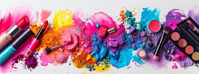 make-up background, cosmetic background, copy space, place for text