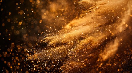 Golden sparkle abstract background for festive celebrations