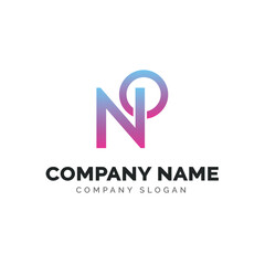 Letter NO logo design, vector logo design 