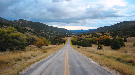 Naklejka premium Road, a travel route that creates experiences along the way