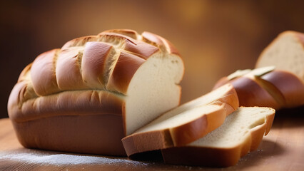 Freshly baked sliced ​​bread