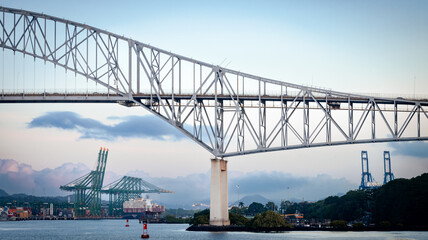 Crossing the Panama Canal on a boat