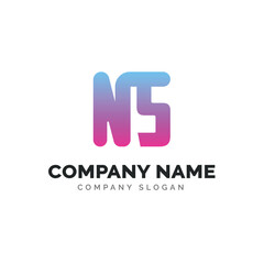 Letter NS logo design, vector logo design 