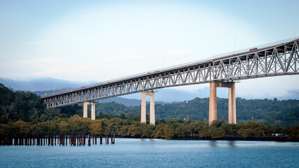 Crossing the Panama Canal on a boat