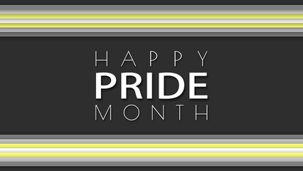 Happy Pride Month Demigender Pride Flag Horizontal Frame Background