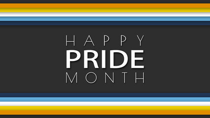 Happy Pride Month Aroace Pride Flag Horizontal Frame Background