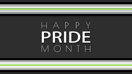 Happy Pride Month Agender Pride Flag Horizontal Frame Background