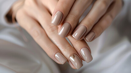 Fototapeta premium female hands with manicure closeup