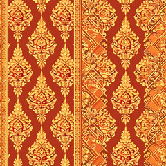 Thai strip seamless pattern, Thailand art design