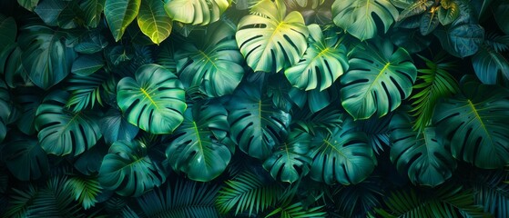 Background Tropical. Mysterious paths wind through the undergrowth, beckoning adventurers to explore deeper into the heart of the jungle, where secrets await discovery at every turn.