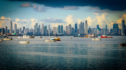 Amador Causeway and Panama City skyline