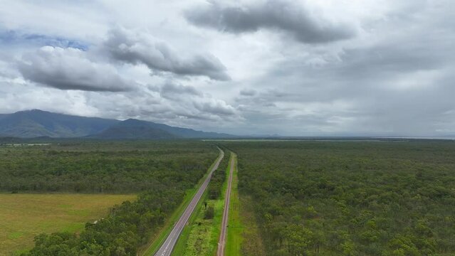 Aerial footage of Mutarnee North of Townsville Queensland Australia