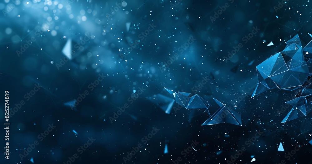 Poster digital network and data connections on a blue background