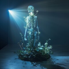 Skeleton's Luminescence. Organic Life Emerging
