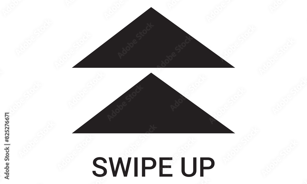 Poster swipe up icon . arrow up button symbol. buttons for social media stories. scroll pictogram. isolated