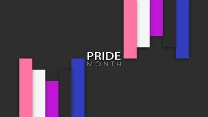 Happy Pride Month Genderfluid Pride Flag Column Background