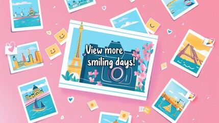 world photography day social media post template design for world photography day. illustration of a hand holding a camera poster and banner 