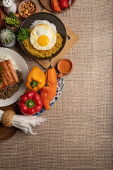 Buffet table full of lunch assorted dishes Peru Peruvian food