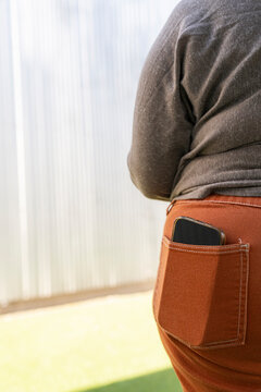 Phone in back pocket