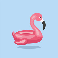 Inflatable circle in the shape of a flamingo for summer trips, vacation accessories for sea vacations, for swimming