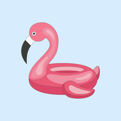 Inflatable circle in the shape of a flamingo for summer trips, vacation accessories for sea vacations, for swimming