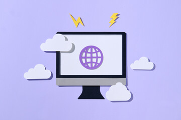 Cloud Computing diagram Network Data Storage Technology Service