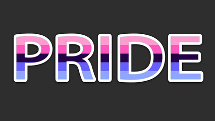Happy Pride Month Omnisexual Pride Flag Word Background