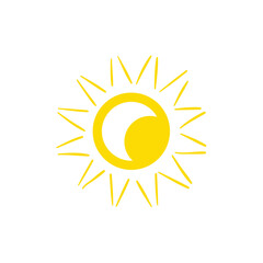 Sun logo design, vector logo design, illustration 