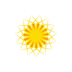 Sun logo design, vector logo design, illustration 