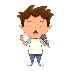 Child singing snapping fingers