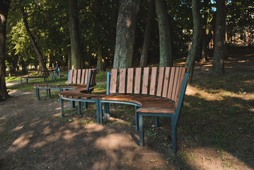 ławki w parku © wedding photography