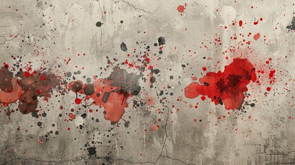 Grunge splatter texture with chaotic ink splashes on a weathered canvas, bold and intense