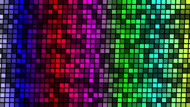 Colorful gradient pixel particles motion graphics background