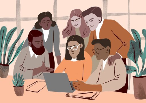 business team in the office