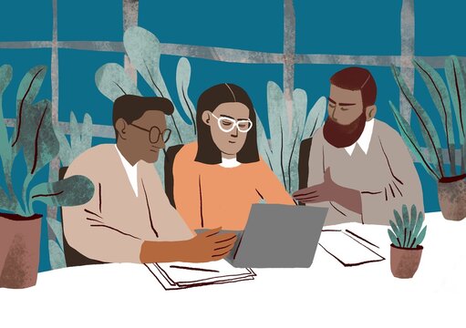 business team in the office