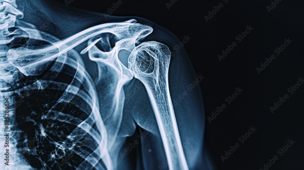 Wall mural Detailed Anatomy of Shoulder Joint: Radiographs and Scans for Injury Detection and Treatment - Ideal for Medical and Radiology Websites