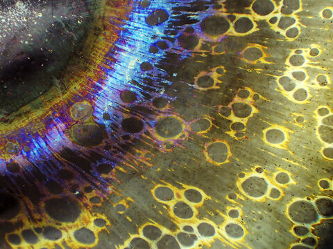 Textured background of microscopic glaze of Chinese ceramics tea cup