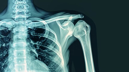 Orthopedic Analysis of Shoulder Structure: Imaging and Diagnostics for Clavicle, Humerus, and Joint Stability - Great for Healthcare and Clinical Content